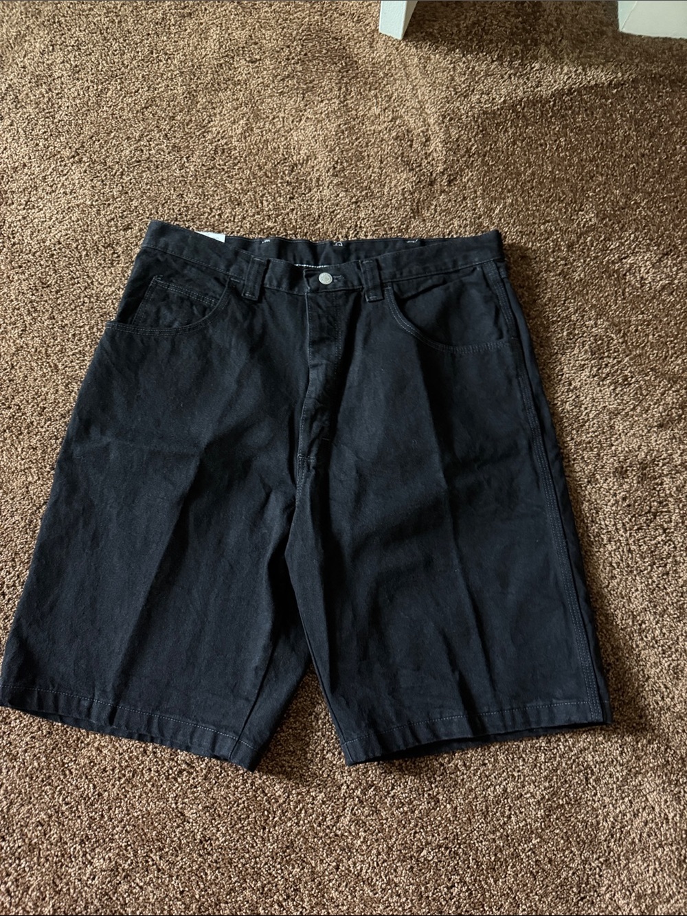 Wrangler Black Men's Jean Shorts - Straight Fit